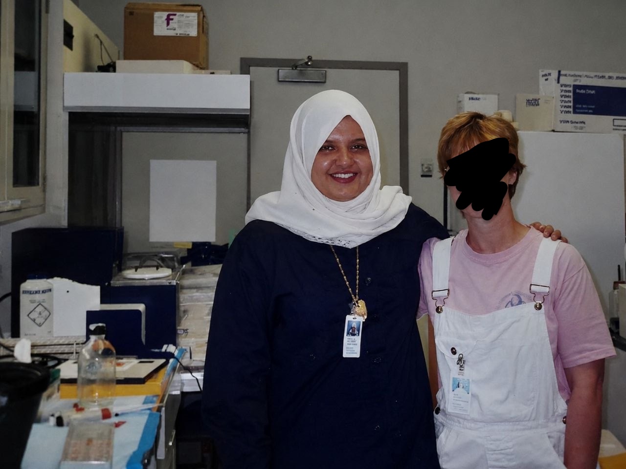 Working in the lab — before my health journey